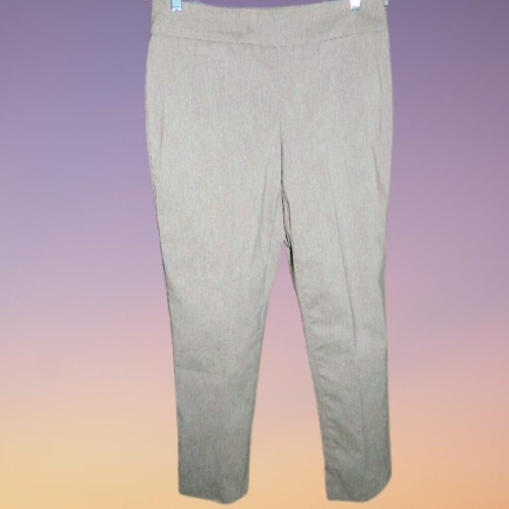 Women’s DANA BUCHMAN Tan Pants Size Medium Pull-On Straight Leg